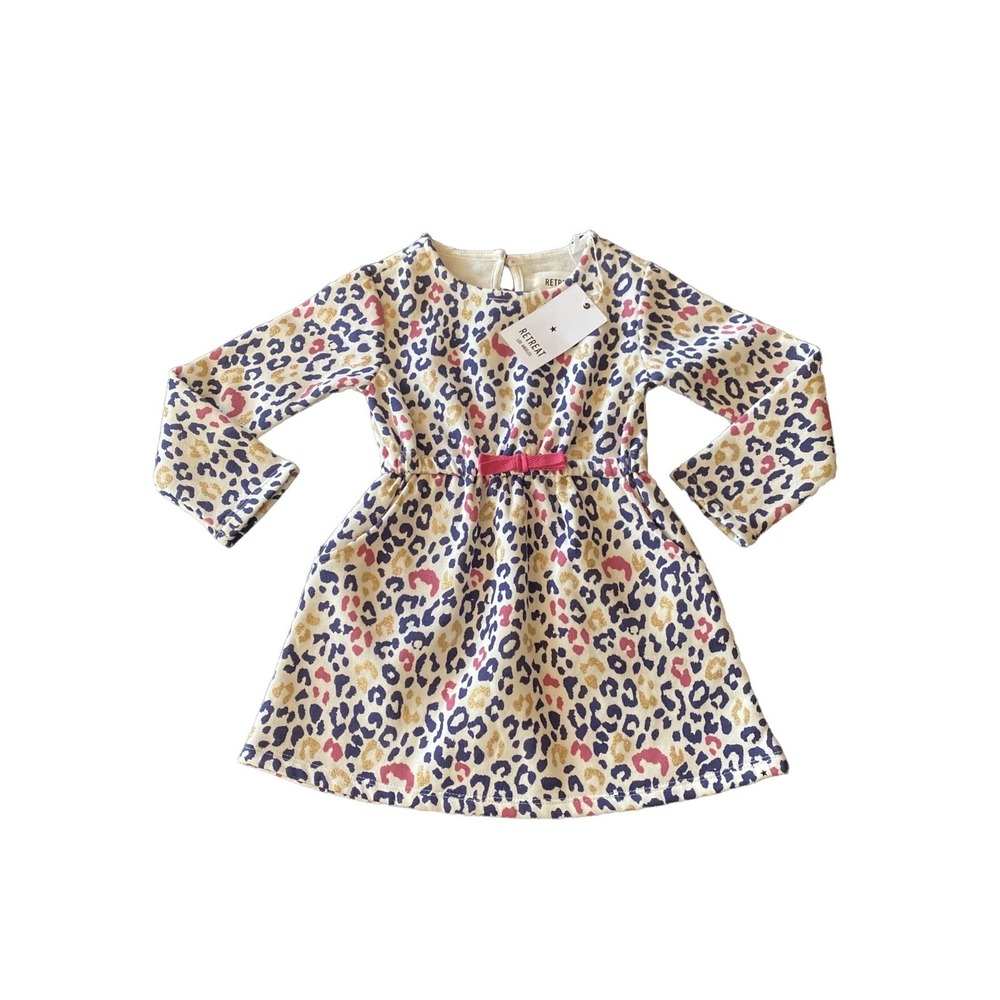 NWT Retreat Los Angeles  Long Sleeve A-Line Dress Cheetah Print Size‎ 3T